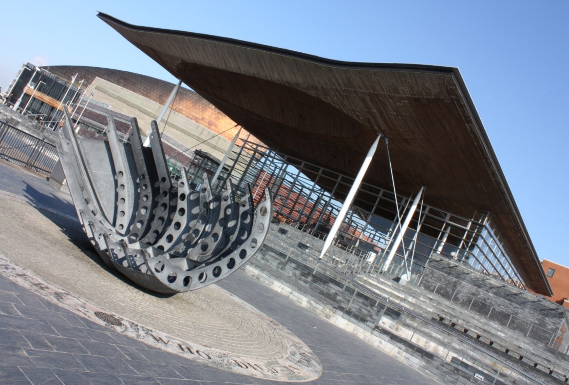 Exterior of The Senedd (National Assembly building)